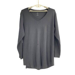 Woolx Ava Merino Wool Tunic Top Base Layer Womens Plus Size 3X Black Comfort